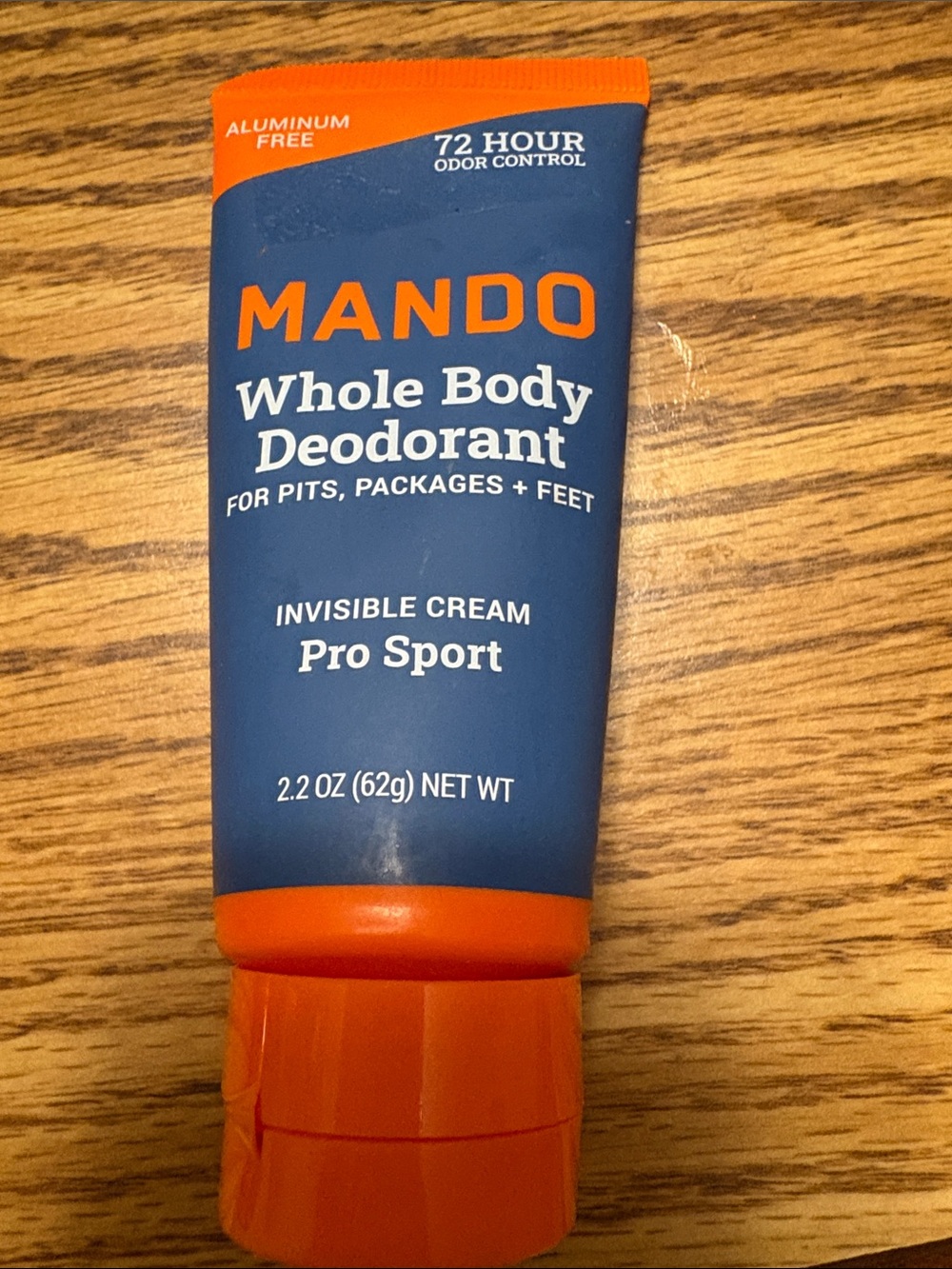 Mando Pro Sport Whole Body Deodorant - Navy Blue & Orange